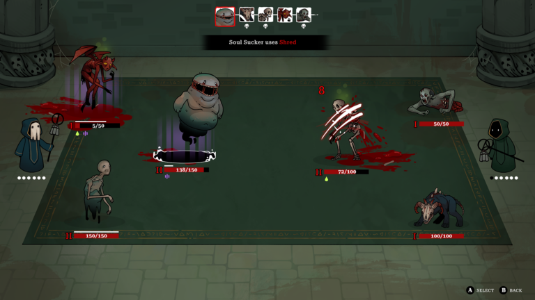 3 vs 3 battle, Creepy Horrors: My Little Blood Cult 2
